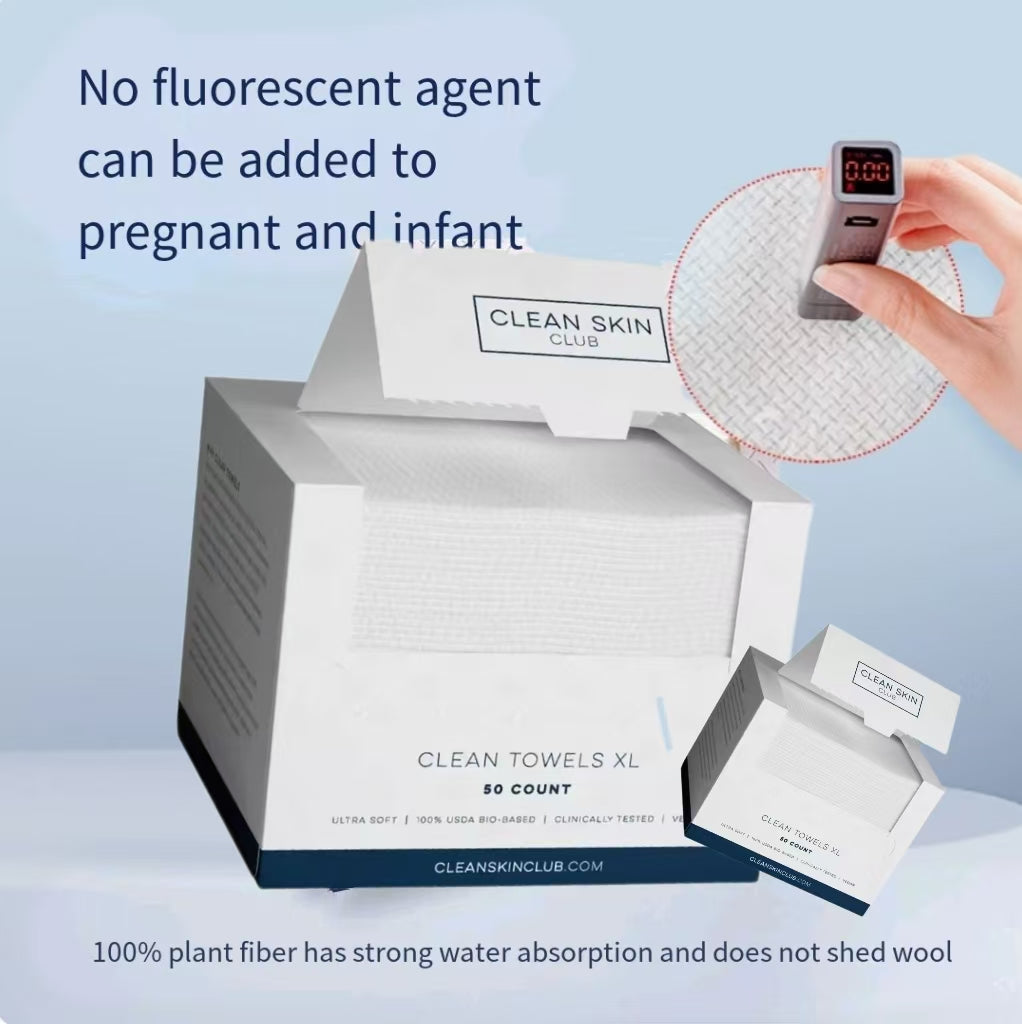 50pcs/box Clean Towels Face Towel Disposable Clinically Tested Face Towelette Facial Makeup Remover Dry Wipes Ultra Soft