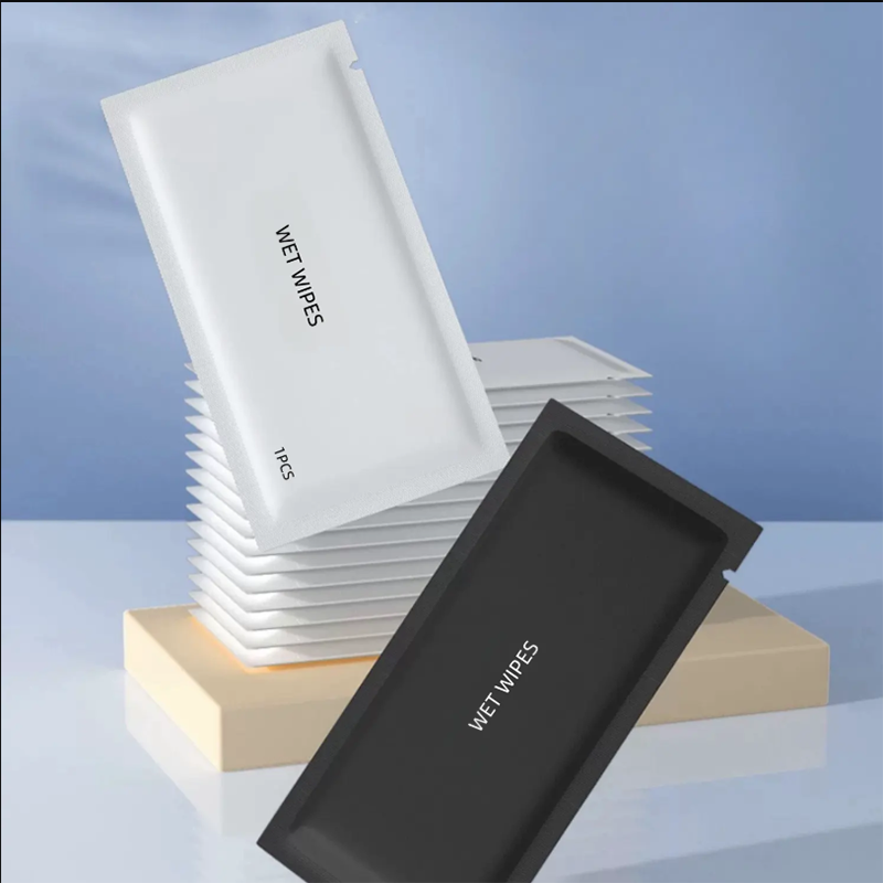 Customizable Scented Disposable Wet Wipes for Face & Hands - Single Use, Private Label, Wholesale for Restaurants