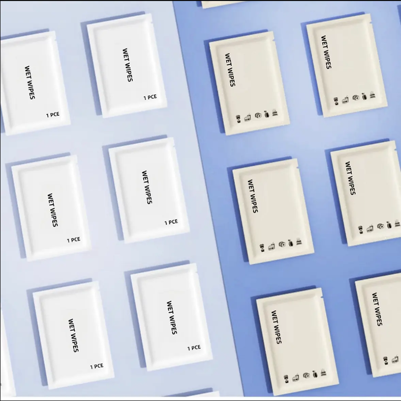 Customizable Scented Disposable Wet Wipes for Face & Hands - Single Use, Private Label, Wholesale for Restaurants