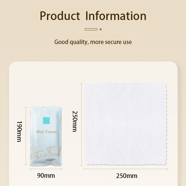 Wipe Joy Edge-Locked Pure Cotton Wet Towels