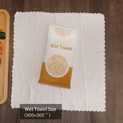Wipe Joy Custom Printed Single Sachet Refreshing Wet Cotton Towel Individually Wrapped Wet Towel