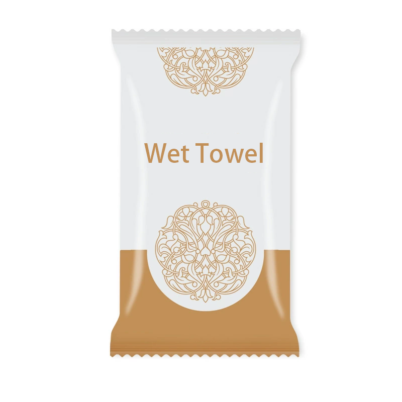 Wipe Joy Custom Printed Single Sachet Refreshing Wet Cotton Towel Individually Wrapped Wet Towel